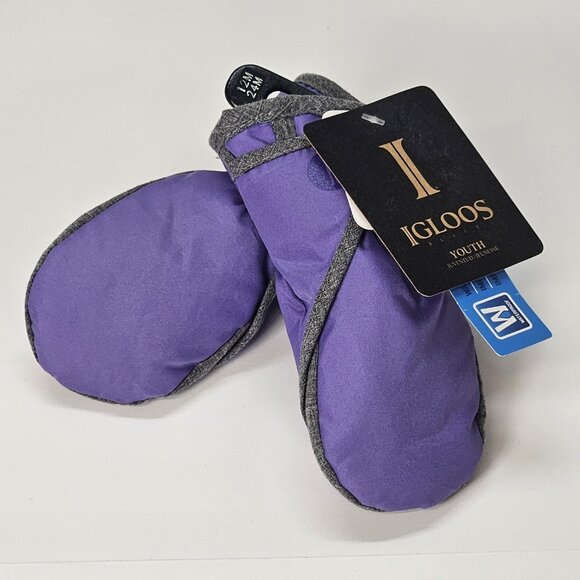 Igloos Infant 12-24 Months Ski Insulated Mittens 3M Thinsulate Waterproof Purple - Picture 1 of 13